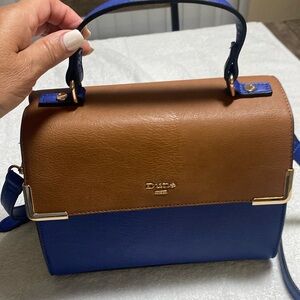 Very cute blue royal and beige crossbody